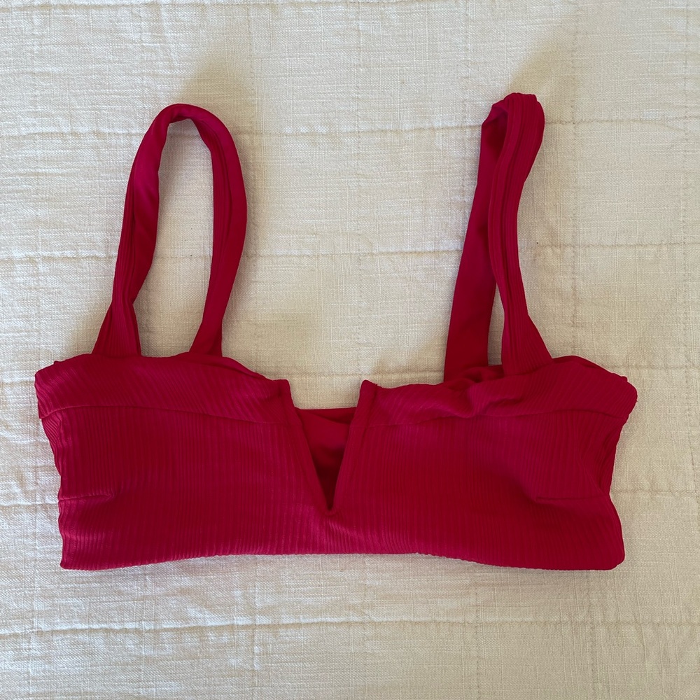 L*Space Pointelle Rib Lee Lee Bikini Top
